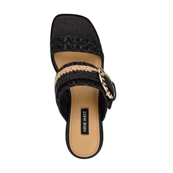 Nine West Women's Ebels Woven Block Heel Sandals - Picture 4 of 4